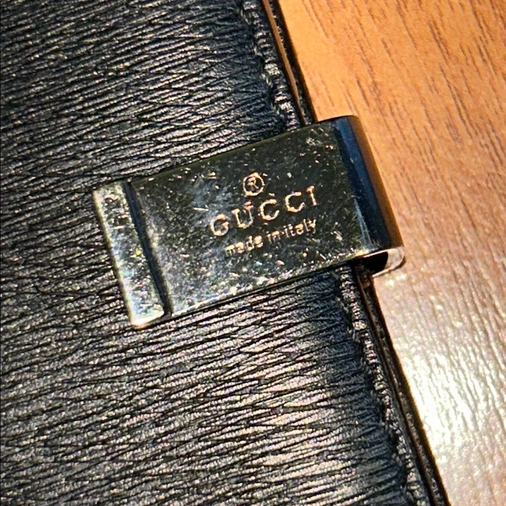 Authentic Gucci Leather Agenda with Pen